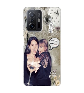 Redmi Mi 11T/Mi 11T Pro Uyumlu Lana Del Rey ve Taylor Swift Desenli Şeffaf Telefon Kılıfı