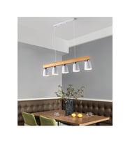 Modern Metal Iskandinav Minimalist Ahşap Avize