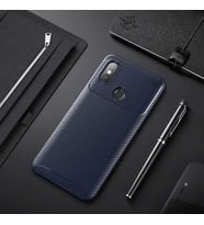 Xiaomi Mi Max 3 Kılıf Esnek Soft Karbon Tasarım Legion Serisi (Lacivert)