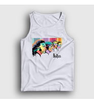 Presmono Unisex Beyaz Retro The Beatles Atlet 115053tt