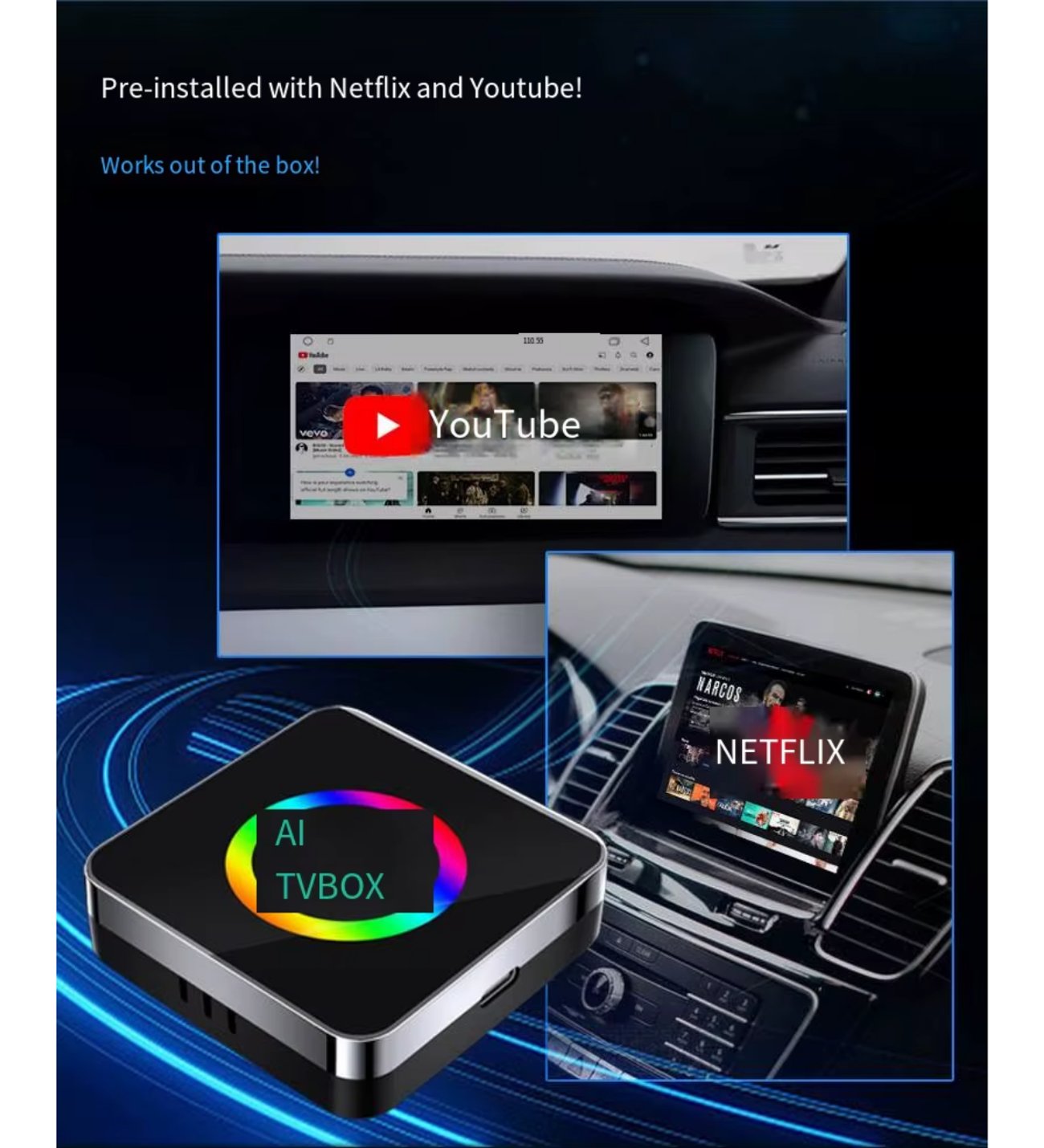 Ai Box 2 GB Ram 16 GB Bellek CarPlay Ai Box Android İşletim