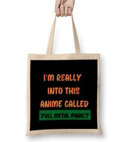 ANIME Quotes- Style Lover Sayings Words Gift Bez Çanta Uzun Saplı