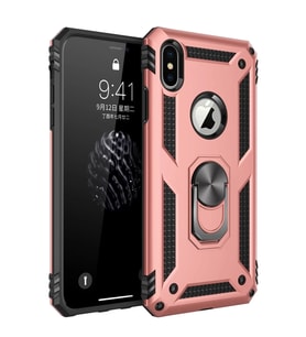 iPhone XS Max Kılıf Sofya Yüzüklü Silikon Kapak - Rose