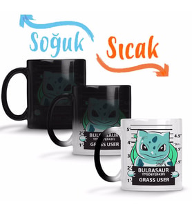 Bulbasaur Bad Boy Pokemon Sihirli Kupa Bardak Porselen