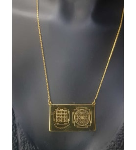 Vog Unisex Çift Yönlü Vashikaran&Kuber Yantra Aşk,Para,Sağlık.Başarı,Şans Mıknatısı Gümüş Kolye