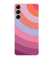 PrintiFy Samsung M14 Uyumlu Kamera Korumalı Renk Cümbüşü F Tasarımlı Şeffaf Silikon Kılıf