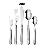 30 Parça 6 Kişilik Gri Çelik Yemek Kaşık Çatal Bıçak Set cin740by