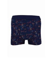 NİVEMESHOME 4480 ERKEK LYCRALI COTTON BOXER LACİVERT ZİGZAG DESENLİ L BERRAK