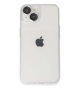 iPhone 14 Kılıf Luko Lens Silikon - Gümüş