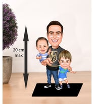 KİŞİYE ÖZEL KARİKATÜR BİBLO baba ve cocuklar