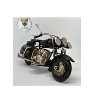 El Yapımı Siyah Chopper Metal Motosiklet Biblosu – Retro Koleksiyonluk Cruiser Figür