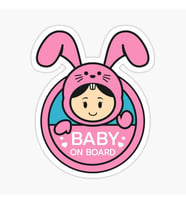 Arabada bebek var Baby On Board Sticker Yapıştırma 19CM md8