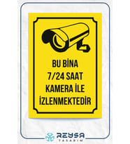 Bu Bina Kamera ile İzlenmektedir 21x28 Arkası Sticker