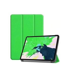 Apple iPad Pro 12.9 2022 M2 Uyumlu Zore Smart Cover Standlı 1-1 Kılıf (Açık Yeşil)