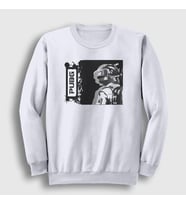 Presmono Unisex Beyaz Helmet Pubg Sweatshirt 30442tt