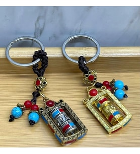 Metal Feng Shui Şans Çarkı Anahtarlık Alk4459