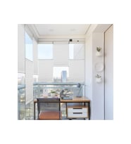 Yapıştırma Sistem Cam Balkon Perdesi Beyaz Plise Perde Delik Yok - Ofis Perdesi - Mutfak Perdesi 110 x 100