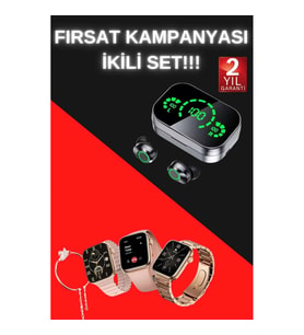 Mey İthalat® Yeni Nesil Kaliteli Akıllı Saat ve Kablosuz Bluetooth Kulaklık Yüksek Ses Kaliteli