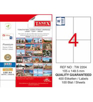 TANEX 105X148.5 LASER ETİKET TW-2204