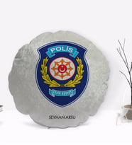 BK Gift Kişiye Özel İsimli Polis Çevik Kuvvet Tasarımlı Dekoratif Kırlent Yastık-1
