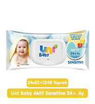 Uni Baby Aktif Sensitive Islak Mendil 24x52 1248 Yaprak