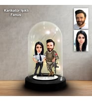 KİŞİYE ÖZEL ASKER,POLİS TASARIMLI IŞIKLI KARİKATÜR FANUS BİBLO FN199