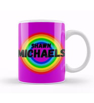 Shawn Michaels  Vintage Retro Rainbow Style Warriors Design Wrestlers Gift Kupa Bardak Porselen
