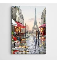 Cadde ve Eyfel Kanvas Tablo