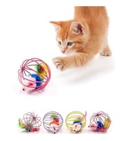 KAFESLI FARELI KEDI KÖPEK OYUN TOPU
