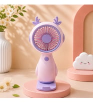 Sevimli Mini El Fanı USB Şarjlı Taşınabilir Sessiz Masaüstü Fan Kawaii Tasarım Yazlık Fan