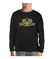 Tenis Şampiyonası Siyah Çocuk Sweatshirt