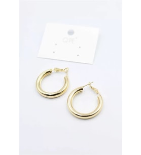 Metal Halka Küpe 2,5cm - Altın