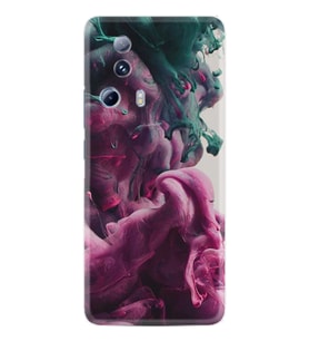 Xiaomi Mi 13 Lite Kılıf Resimli Desenli Baskılı Silikon Pink Green Cloud 1306