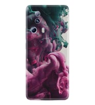 Xiaomi Mi 13 Lite Kılıf Resimli Desenli Baskılı Silikon Pink Green Cloud 1306