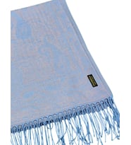 Kalın Kışlık Paşmina Şal 75x190 cm (Bebe Mavi)