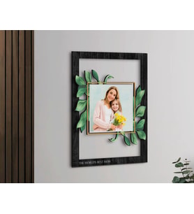 BK Gift Kişiye Özel Anneler Günü Fotoğraflı 3D Ahşap Tablo, Anneye Hediye, Anneler Günü Hediyesi-1