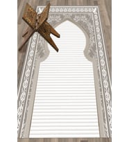 EVDEYA Dijital Baskılı Yıkanabilir Motifli Hediyelik Namazlık Seccade 70x130, SECCADE-27-GRİ, (Gri)