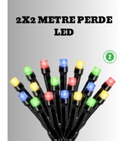 2x2 Metre Pil ile Çalışan Perde LED Işık – 8 Modlu Dekoratif
