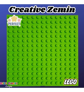 Yeşil Creative Blok Zemin - Zemin Parça - Yer Puzzle Lego - Lego Zemin - Yeşil Yaratıcı Zemin - Crea
