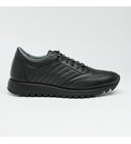 Hakiki Deri Comfort Erkek Sneaker (Siyah)