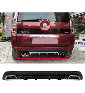 Fiat Fiorino Siyah Difüzör Çiftli Kare Egzoz Görünümlü D Tip Difizör