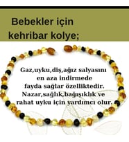 DAMLA  KEHRIBAR BEBEK KOLYE ORJINAL ÜRÜNDÜR SERTIFIKALI FATURALI KUTULU