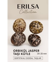 Sertifikalı Orbikül Jasper Taşı Kütle 20–25 mm Koruma Denge ve Topraklanma Enerjisi Taşı (Çok Renkli)