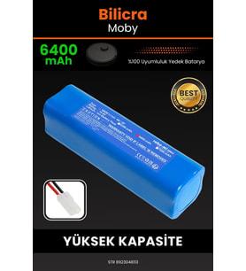 Bilicra Moby 6400mAh Robot Süpürge Bataryası - Sertifikalı Güvenlik, Gerçek Kapasite