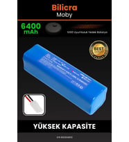 Bilicra Moby 6400mAh Robot Süpürge Bataryası - Sertifikalı Güvenlik, Gerçek Kapasite