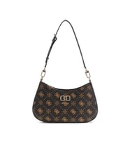 Guess Emelie Logolu Üstten Fermuarlı Kadın Kahverengi Omuz Çantası HWGP9928180-ESL
