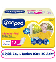 Canped Mesane Pedi L Beden Yoğun 10x4 40 Adet