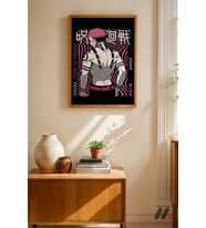 Jujutsu Kaisen Sukuna Poster, Ahşap Çerçeveli Duvar Tablosu - Anime Severlere Özel