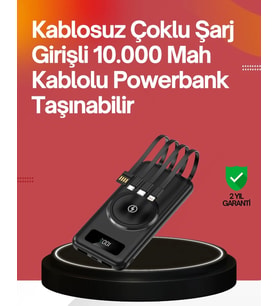 22.5W Hızlı + 15W Kablosuz Şarj – Akıllı Powerbank ile Her An Enerji