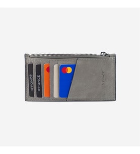Cooluxury Hakiki Deri Unisex Cüzdan Pebble Gri Floter